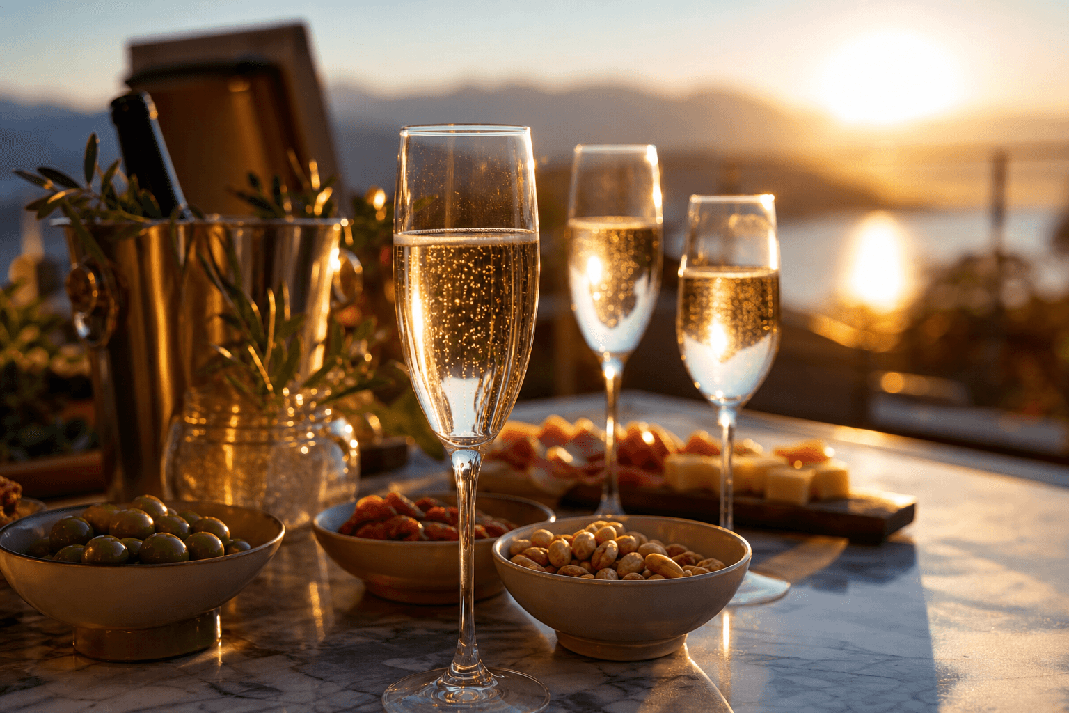 Prosecco und Apéro-Häppchen