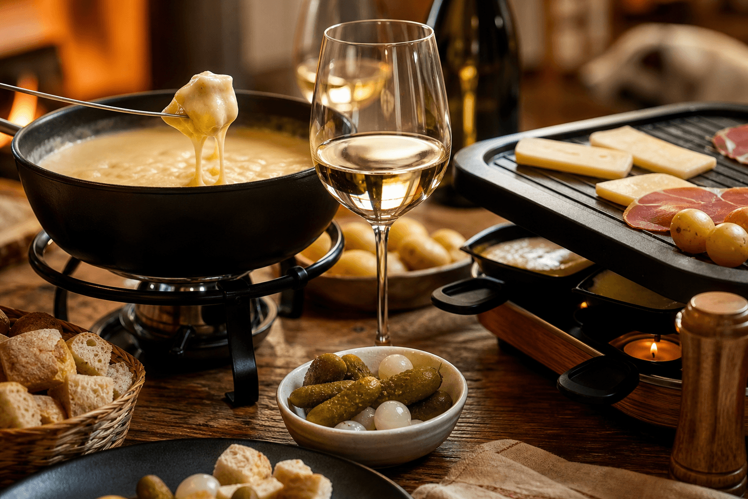 Fondue und Raclette mit Weisswein