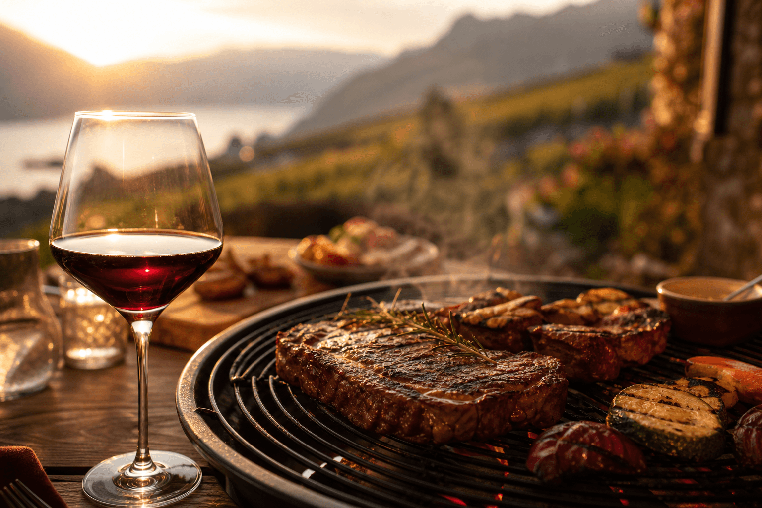 Grill mit Rotwein – Wein zum Grillieren