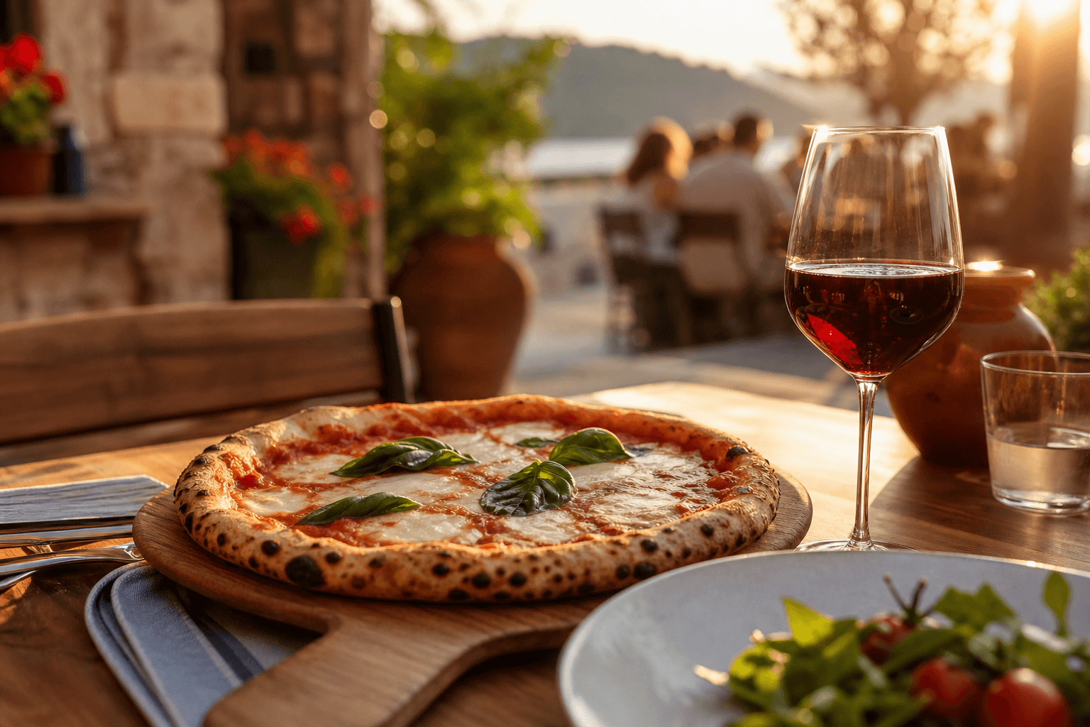 Pizza mit Rotwein — Pairing zum Belag